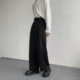 Joior New Black Suit Pants Men Fashion Social Mens Dress Pants Korean Loose Oversized Wide Leg Pants Mens Formal Trousers M-2XL