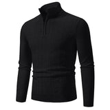 Joior FALL MENS OUTFIT Autum Men's Sweatwear Warm Pullover Solid Color Half Zipper Sweater V-neck Long Sleeve Men's Knitted Sweatshirts Winter Top