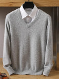 Joior 2024 NEW Men's Cashmere Sweater V-Neck Pullovers Knit Large Size Winter New Tops Long Sleeve High-End Jumpers