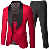 Joior Banquet Feather Embossing Process Designer Blazer Jacket Pants Vest / Men's New Suit Coat Waistcoat Trouser 3 Piece Set