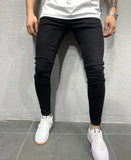 Joior Man Pants Retro Washing Zipper Stretch Jeans Casual Slim Fit Trousers Male Plus Size Pencil Pants Denim Skinny Jeans for Men