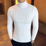 Joior Autumn Winter Turtleneck Pullovers Warm Solid Color Men's Sweater Slim Pullover Men Knitted Sweaters Bottoming Shirt