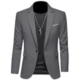 Joior 2024 Fashion New Men's Casual Business Slim Fit Formal Dress Blazers Jacket Suit Coat