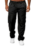 Joior Stretch Jogging Pants with Flap Pockets - Men's Casual Loose Fit thin Cargo Pants