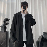 Joior Blazers Men Casual Solid Color Loose Long Sleeve Suit Jacket Streetwear for Male Daily Outerwear Autumn Suit's Tops Chic