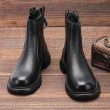 Black Genuine Leather Comfortable Women Autumn Winter Boots Fashionable Classic Women Boots