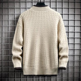 Joior Brand Clothing Men's Loose Pullover Male Slim Fit Fashion Knitted Sweater Man  Thick Warm Pull Homme Retro Stripe Sweaters 4XL