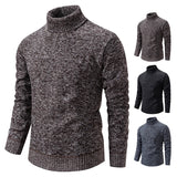 Joior Sweater Men's Autumn Winter New Trend Slim Wool Thin Velvet Turtleneck Knit Bottoming Shirt Male Clothing