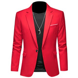 Joior 2024 Fashion New Men's Casual Business Slim Fit Formal Dress Blazers Jacket Suit Coat