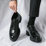 Joior Brand New Men Dress Shoes Patent Leather Brogue Shoes for Male Formal Wedding Party Office Men Oxfords Business Moccasins Shoes