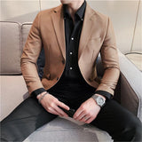 Joior British Style Business Casual Suit Jacket Men Fashion High Sense Bright Face Slim Fit Blazers Wedding Party Dress Blazer