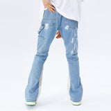 Joior Y2K Streetwear Baggy Flare Jeans Cargo Pants Men Clothing Drawstring Sweatpants Male Denim Trousers Pantalon Homme