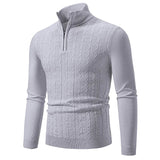 Joior FALL MENS OUTFIT Autum Men's Sweatwear Warm Pullover Solid Color Half Zipper Sweater V-neck Long Sleeve Men's Knitted Sweatshirts Winter Top