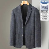 Joior New Men's Blazer Fashion Middle-aged Business Casual Professional Wear Casual Loose British Style Sub-trend Four Seasons Suit