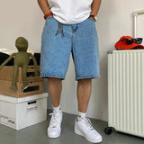 Joior Summer American Fashion Casual Vintage Denim Shorts Korean Streetwear Straight Loose Cargo Pants Harajuku Jeans Men Clothing