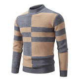 Joior winter fits men New Men's Black and White Striped Turtleneck Sweater Fashion Long Sleeve Knitted Sheep Wool Sweater