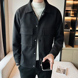 Joior Brand Clothing Winter Men Coats Woollen Cloth Thick Tooling Lapel Slim Jacket/ Mens High Quality Woolen Casual Warm Jacket Coats