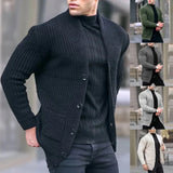 Joior Men Casual Knitting Cardigan Autumn Winter Sweater Coats Solid Long Sleeve Male Jacket Daily Style Pocket Streetwear Tracksuits