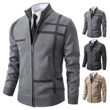 Joior New Spring and Autumn Cardigan Men's Knitwear Trend Stand-up Shirt Casual Coat Men's Wear