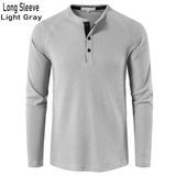 Joior Classic Waffle Henley Tshirt Men Brand New Crew Neck Long Sleeve Slim Fit Tee Shirt Homme Casual Heavy Weight T Shirts Male