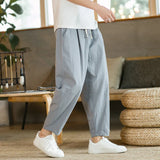 Joior Summer Men's Trousers Cotton Linen Fashion Casual Pants Solid Color Breathable Loose Shorts Straight Pants Streetwear M-5XL