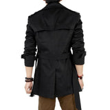 Joior Autumn And Winter Mens Mid-Length Trench Coat Elegant British Solid Color Coat Korean Style Double-Breasted Casual Trench Coat