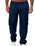 Joior Stretch Jogging Pants with Flap Pockets - Men's Casual Loose Fit thin Cargo Pants