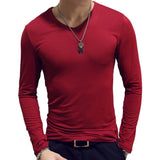 Joior Fashion Hot Sale Classic Long Sleeve T-Shirt For Men Fitness T Shirts Slim Fit Shirts Solid Tees Tops Men Tees Shirt Clothes