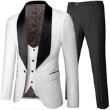 Joior Banquet Feather Embossing Process Designer Blazer Jacket Pants Vest / Men's New Suit Coat Waistcoat Trouser 3 Piece Set