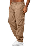 Joior Stretch Jogging Pants with Flap Pockets - Men's Casual Loose Fit thin Cargo Pants