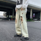 Joior Baggy Ripped Jeans Men S-3XL Vintage Denim Clothing American Y2k Hip Hop Gothic Handsome Trousers Distressed Джинсы Cool Teens