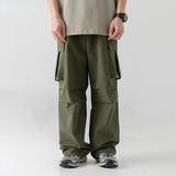 Techwear Cargo Pants Men Parachute Green Trousers Male Streetwear Hip Hop Spring Summer Pocket Loose Casual Safari Style