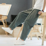 Joior 6 Colors Summer Men's Trousers Cotton Linen Fashion Thin Soft Casual Pants Breathable Loose Shorts Straight Pants Streetwear