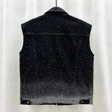 Joior Fashion Casual Hot Drill Denim Vest For Men New Patchwork Men's Single Breasted Sleeveless Jackets Summer Tide