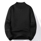 Joior Fashion Men's Casual Slim Fit Basic Turtleneck Knitted Sweater High Collar Pullover Male Double Collar Autumn Winter Tops