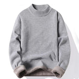 Joior Fashion Men's Casual Slim Fit Basic Turtleneck Knitted Sweater High Collar Pullover Male Double Collar Autumn Winter Tops