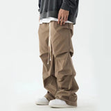 Baggy Cargo Pants Men Hip Hop Black Cargo Trousers Male Designer Parachute Khaki Loose Streetwear Pleated Cotton Casual