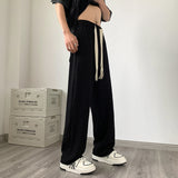 Joior Summer Pleated Pants Men Fashion Oversized Wide Leg Pants Men Japanese Streetwear Hip Hop Loose Straight Pants Mens Trousers