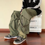 Joior Green Cargo Pants Men Oversize Zipper Black Cargo Trousers Male Streetwear Hip Hop Pocket Loose Casual Workwear 5XL