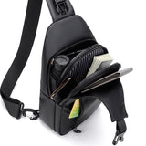 Joior Casual Waterproof Men's Chest Bag Business Shoulder Bag Messenger Bag Nylon USB Charging Waist Bag Outdoor Sports Shoulder Bag