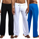 Joior Men Casual Solid Color Low-waisted Drawstring Loose Pants Running Yoga Trousers