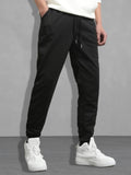 Joior Men Drawstring Waist Slant Pocket Sweatpants