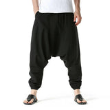 Joior Men Hiphop Harem Pants Baggy Casual Yoga Loose Drop Crotch Trouser