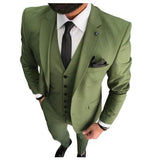 Joior Latest Coat Pant Designs Green Men Suit Slim Fit 3 Piece Tuxedo Groom Style Suits Custom Prom Party Blazer Terno