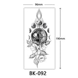 Joior Black Flower Tattoo Sketch Tattoo Sticker  Rose Blossom Tattoo Temporary Waterproof