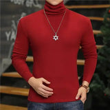 Joior Fashion Men's Turtleneck T-Shirts Casual Autumn Winter High Collar New Slim Long Sleeve Stretch Model Undershirt Plus Size Tees