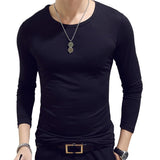 Joior Fashion Hot Sale Classic Long Sleeve T-Shirt For Men Fitness T Shirts Slim Fit Shirts Solid Tees Tops Men Tees Shirt Clothes