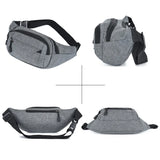 Joior Fashion Men Women Waist Bag Casual Fanny Pack Purse Large Phone Belt Bag Pouch Canvas Outdoor Travel Phone Bag Banana Hip Bags