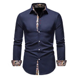 Joior Autumn Plaid Patchwork Formal Shirts for Men Slim Long Sleeve White Button Up Shirt Dress Business Office Camisas