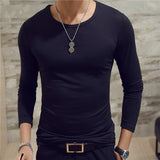 Joior Fashion Hot Sale Classic Long Sleeve T-Shirt For Men Fitness T Shirts Slim Fit Shirts Solid Tees Tops Men Tees Shirt Clothes